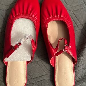 Red Women's Shoes Flats Size 10